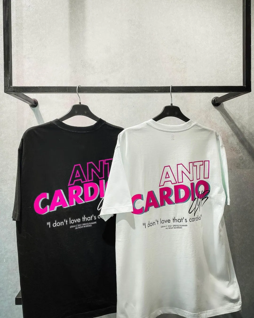 Men crew neck oversized gym t-shirt ANTI CARDIO workout t shirt gym t -shirt fitness shirt bodybuilding t-shirt