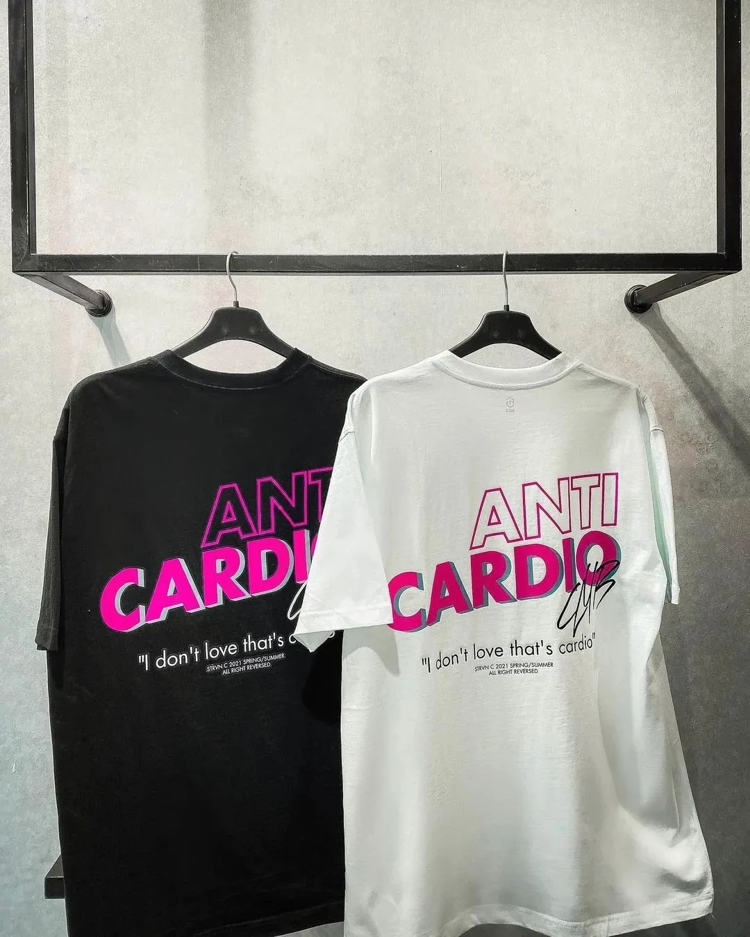 Men crew neck oversized gym t-shirt ANTI CARDIO workout t shirt gym t -shirt fitness shirt bodybuilding t-shirt