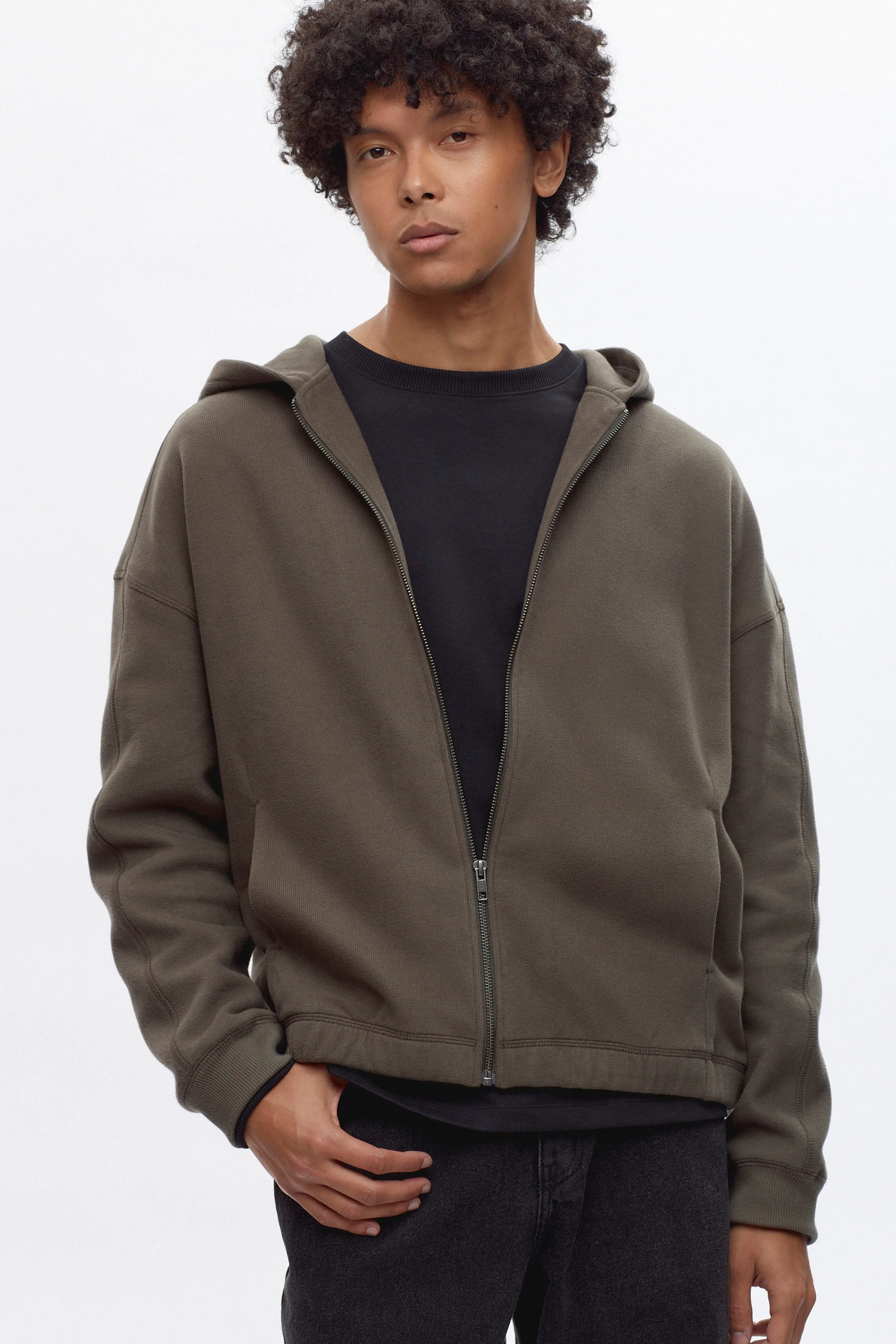 Men's Cozy Zip Hoodie in Beluga