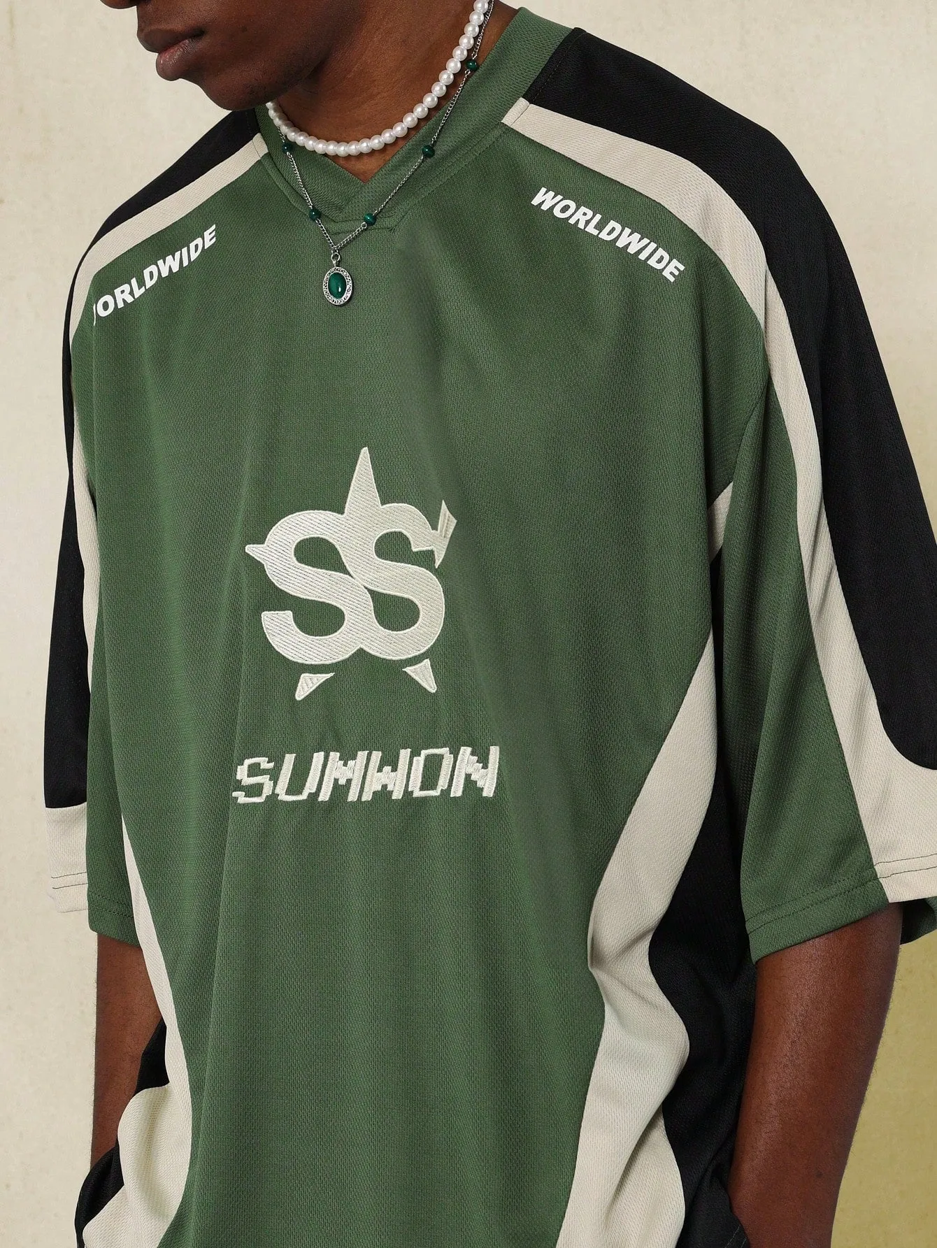 Multi Panel Hockey Tee With Front Graphic Print