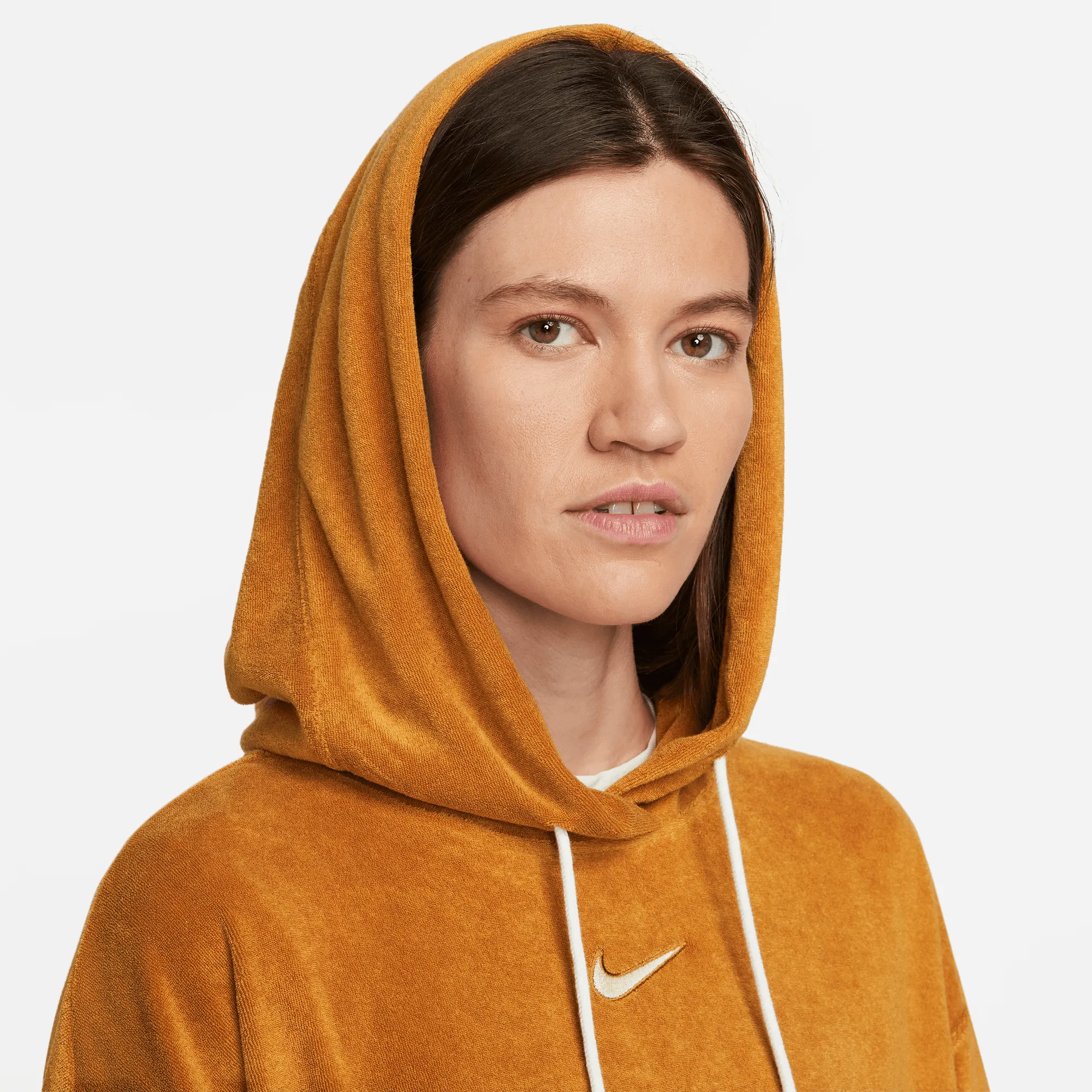 Nike Sportswear Women's Oversized Terry Pullover Yellow Hoodie