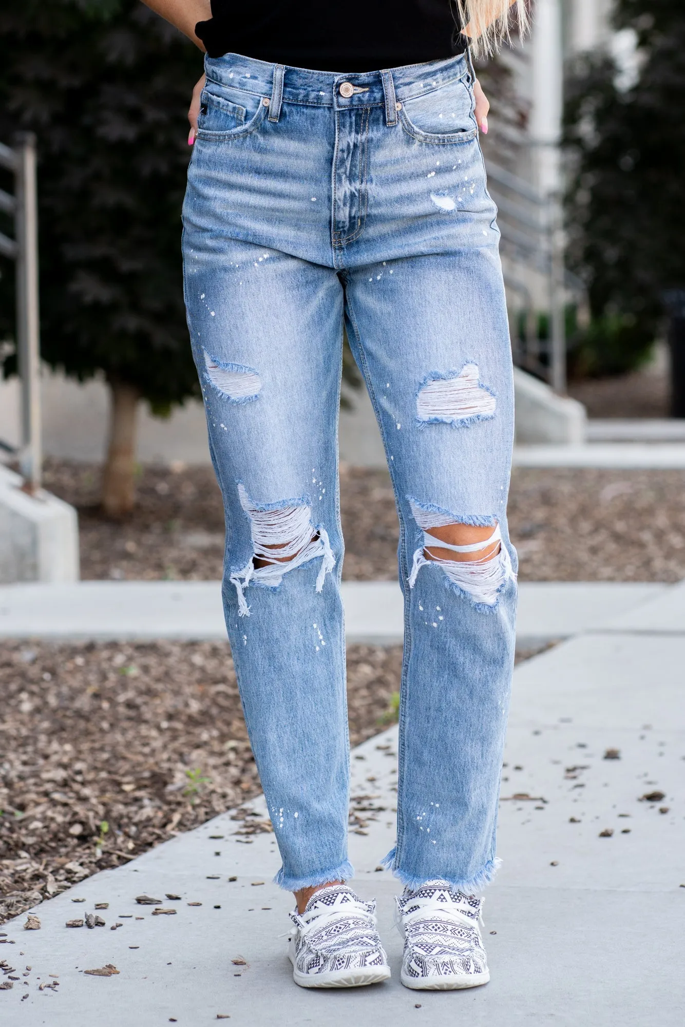 Oceane High Rise Slim Straight Jeans