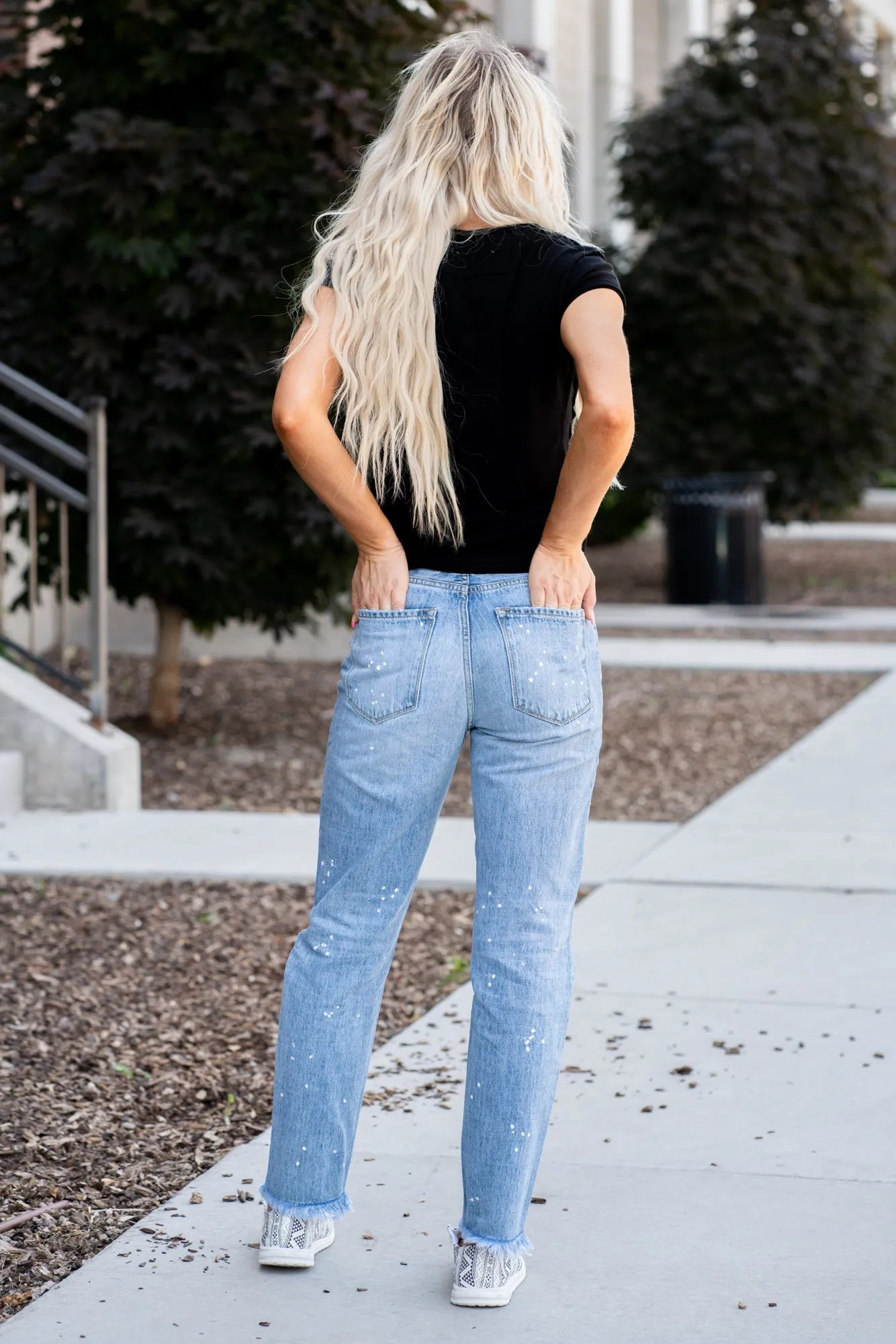 Oceane High Rise Slim Straight Jeans