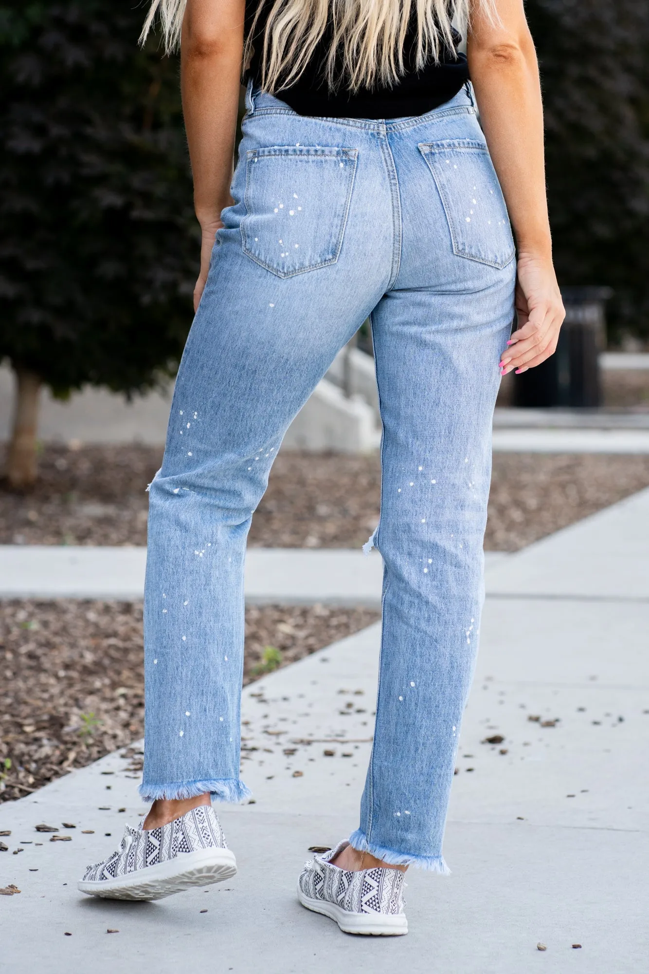 Oceane High Rise Slim Straight Jeans