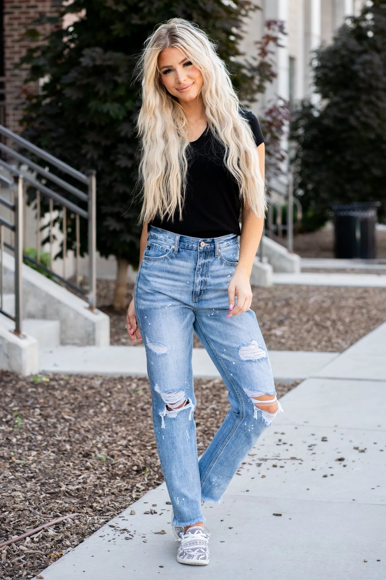 Oceane High Rise Slim Straight Jeans