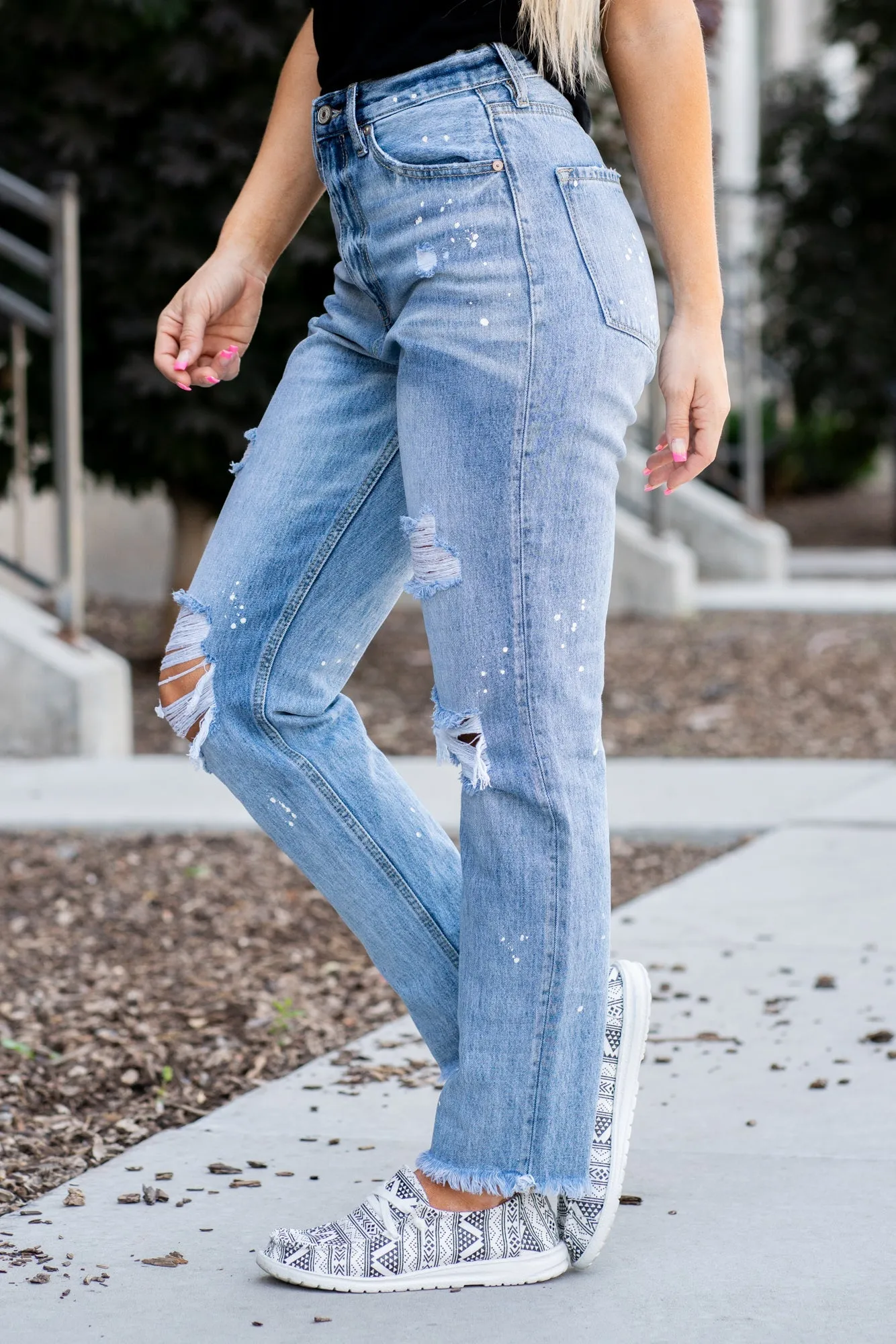 Oceane High Rise Slim Straight Jeans