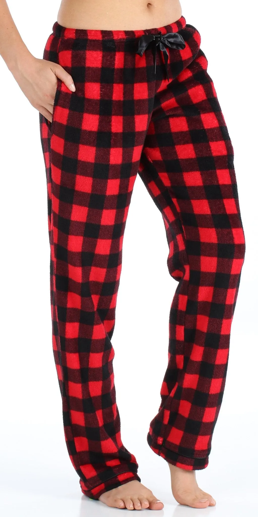 PajamaMania Women’s Plush Fleece Long Sleeve 2-Piece Button-Down Pajamas