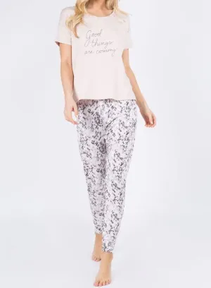 "Good Things Are Coming" Super Soft Pajama Set