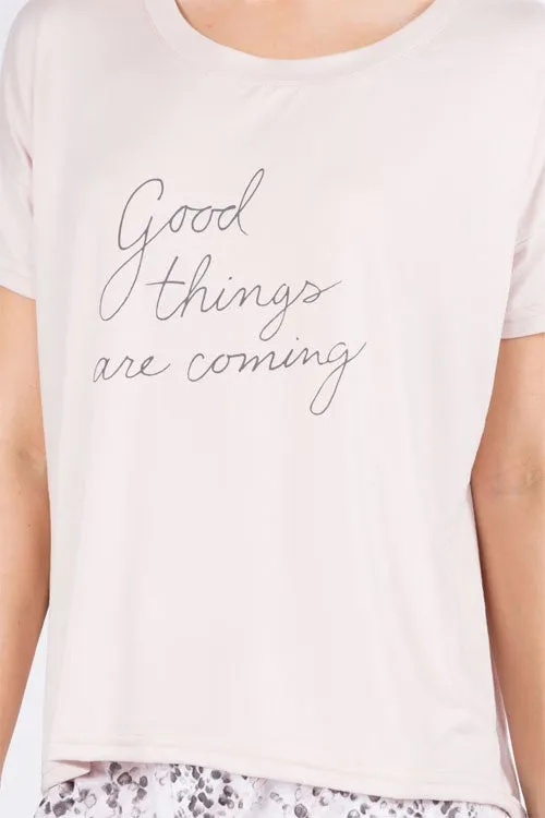 "Good Things Are Coming" Super Soft Pajama Set