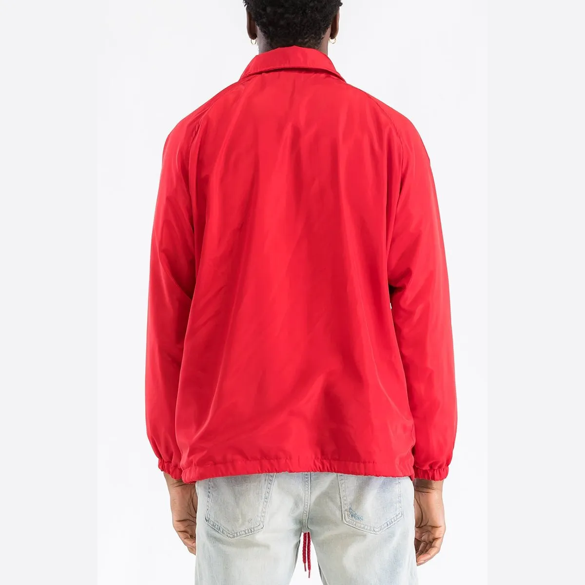 Red Solid Coach Jacket
