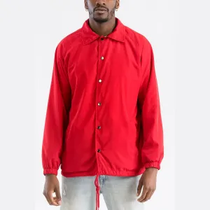 Red Solid Coach Jacket