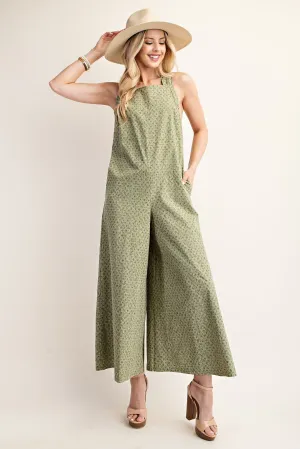 Sage Vintage Floral Wide Leg Romper