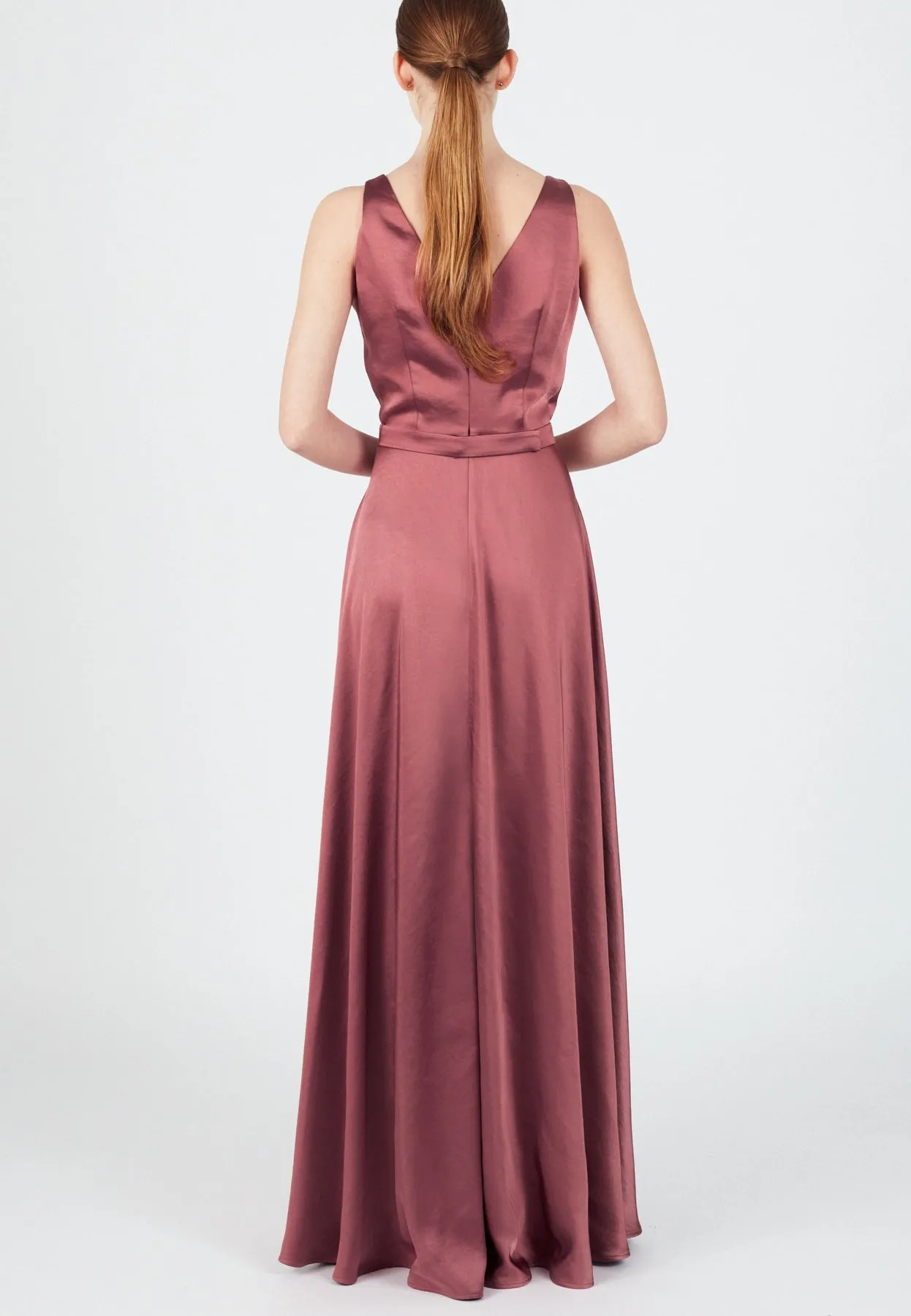 SOFI brick red maxi evening gown