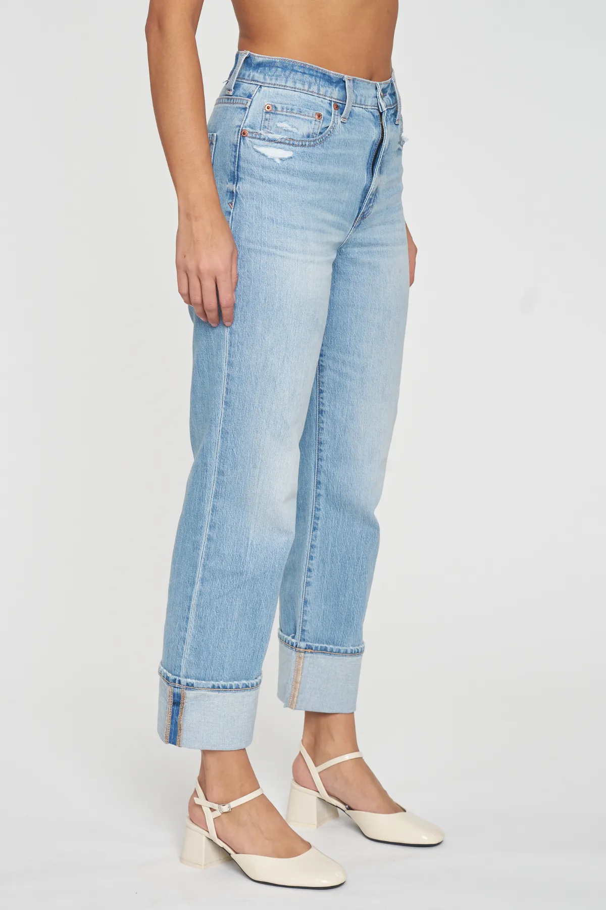 Sundaze Cuffed High Rise Vintage Straight | Fate