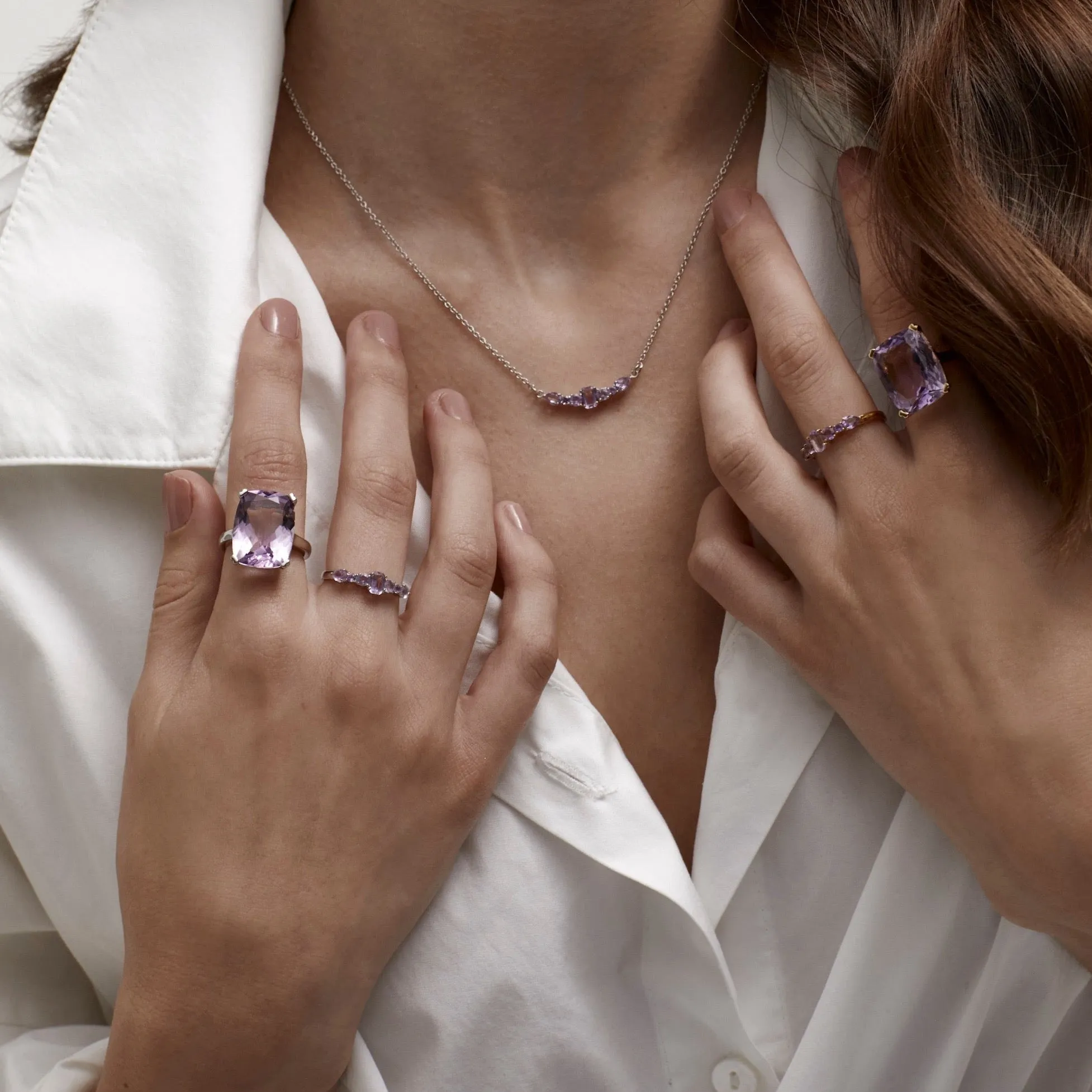 Theia / Ring / Brazilian Amethyst   Silver