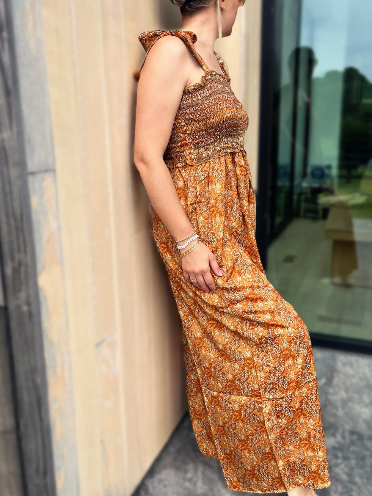 Whimsical Jumpsuit - Orange