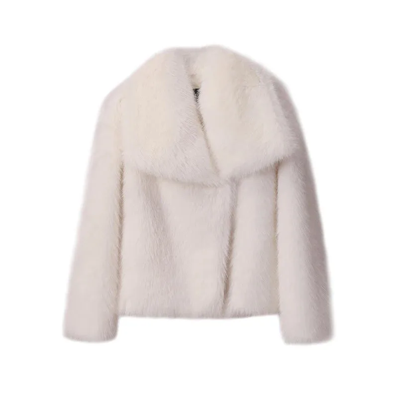 Women's Faux Fur Big Collar Winter Overcoat