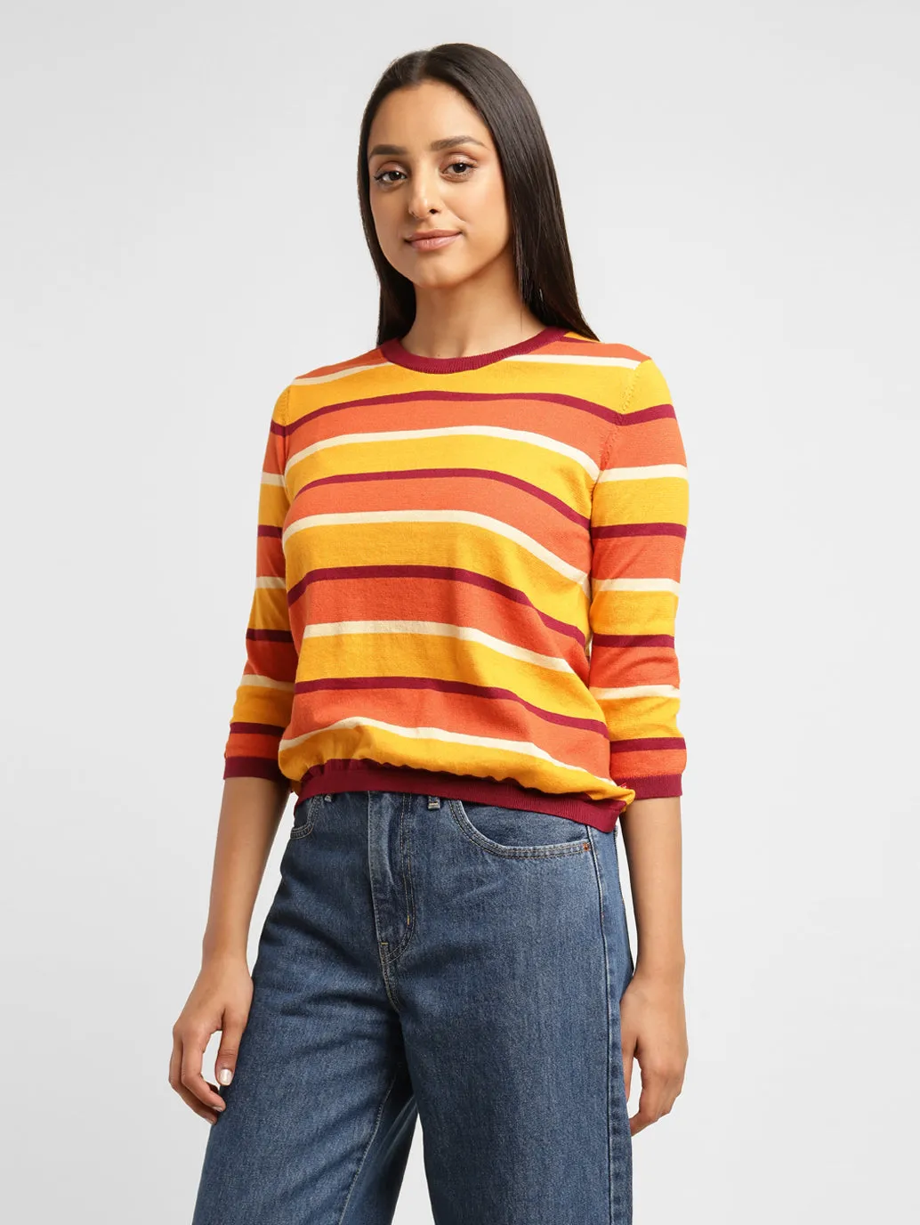 Women's Striped Crew Neck T-shirt