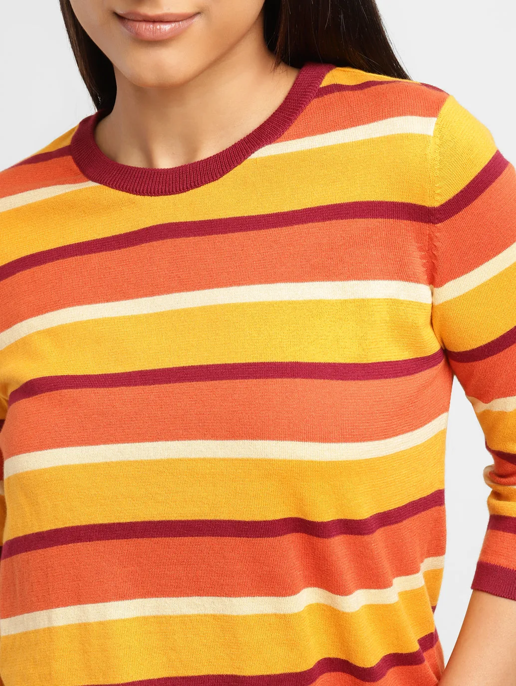 Women's Striped Crew Neck T-shirt