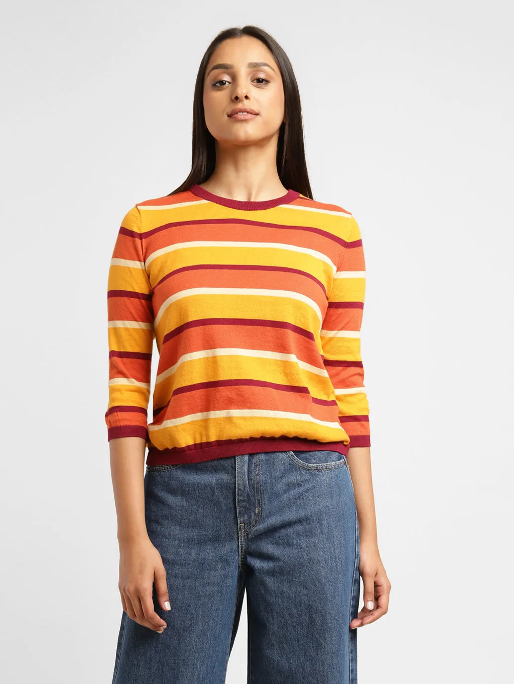 Women's Striped Crew Neck T-shirt